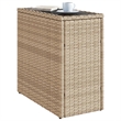 vidaXL Garden Side Table in Beige and Black