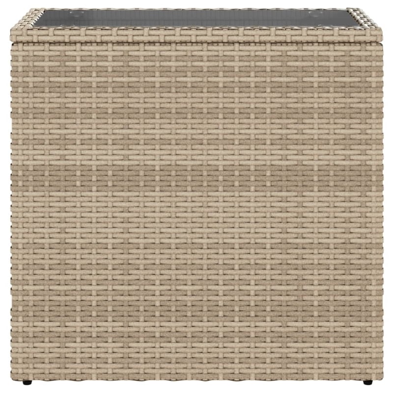 vidaXL Garden Side Table in Beige and Black