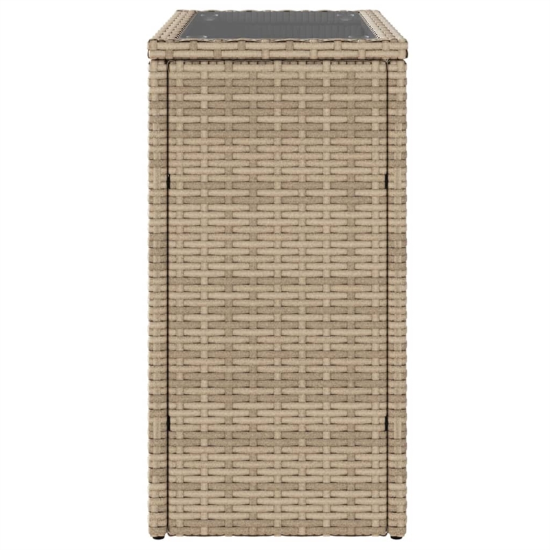 vidaXL Garden Side Table in Beige and Black