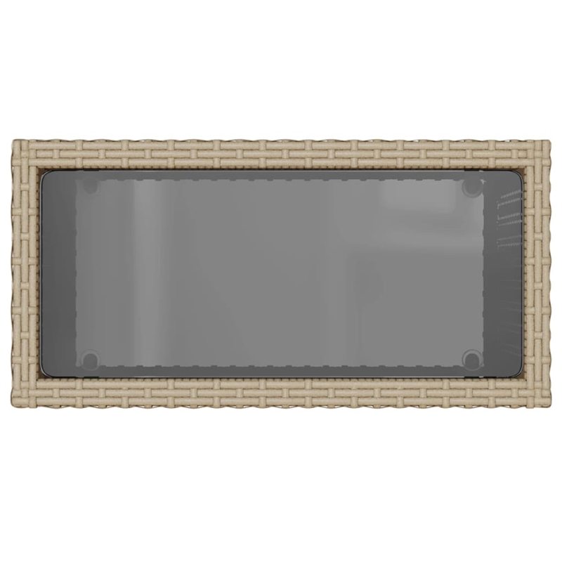 vidaXL Garden Side Table in Beige and Black