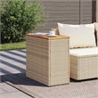 vidaXL PE Rattan Small Garden Side Table in Beige and Brown