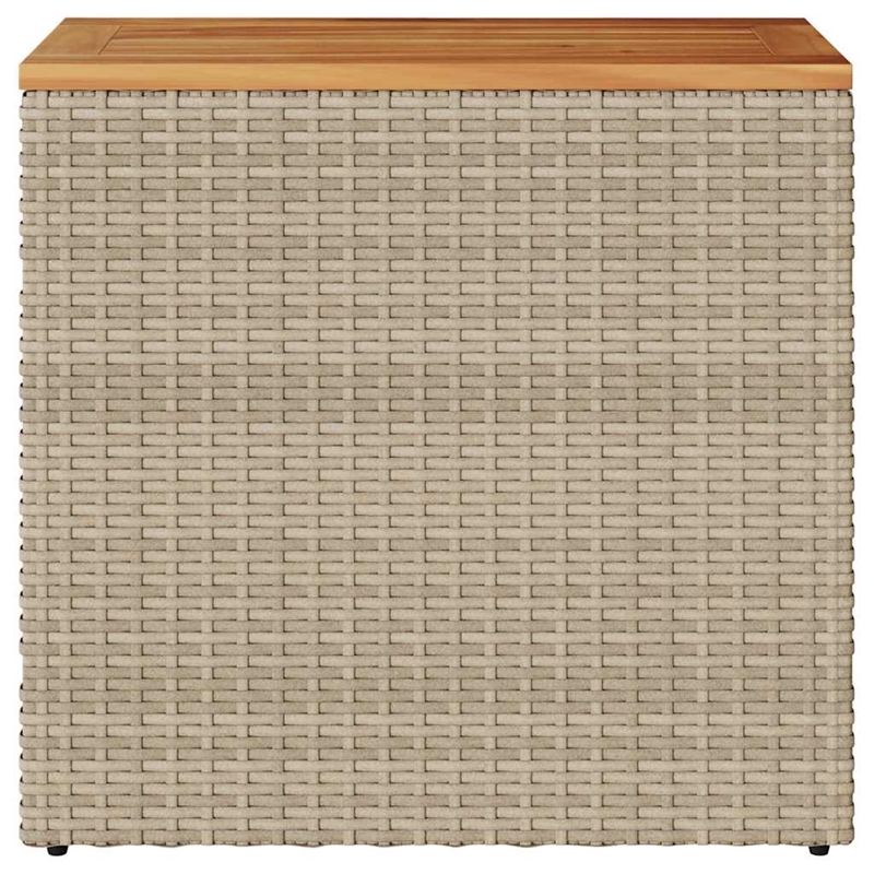 vidaXL PE Rattan Small Garden Side Table in Beige and Brown