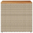 vidaXL PE Rattan Small Garden Side Table in Beige and Brown