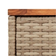 vidaXL PE Rattan Small Garden Side Table in Beige and Brown