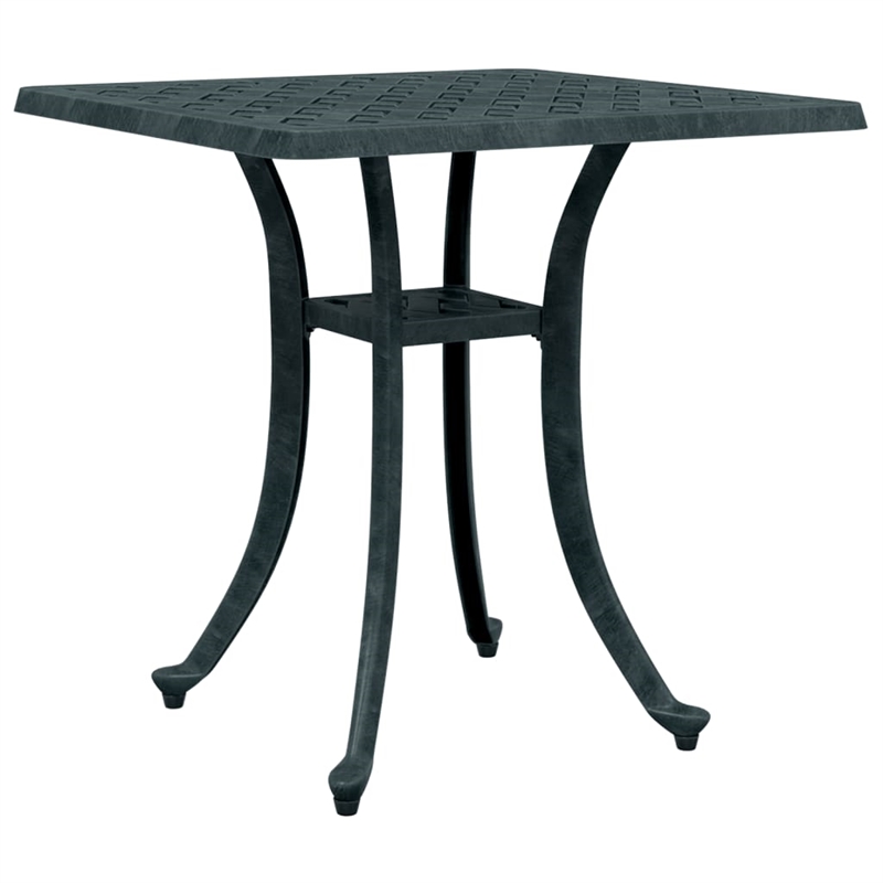 vidaXL Cast Aluminum Garden Dining Table in Green