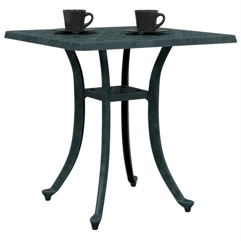 vidaXL Cast Aluminum Garden Dining Table in Green