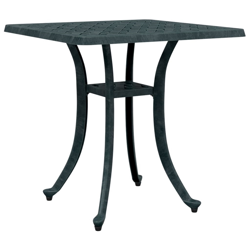 vidaXL Cast Aluminum Garden Dining Table in Green