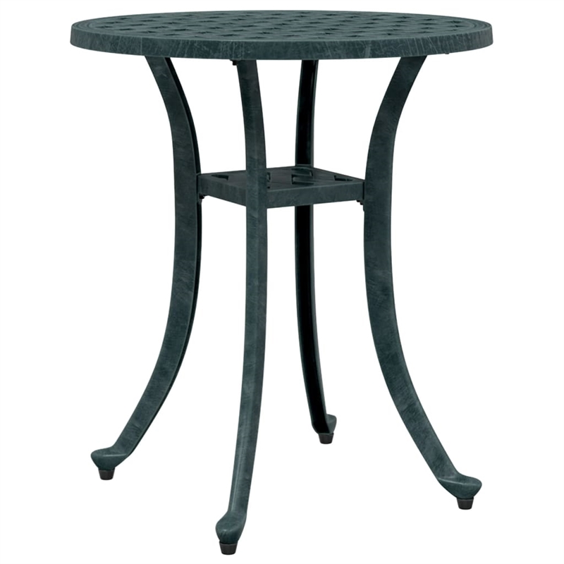 vidaXL Cast Aluminum Garden Dining Table in Green