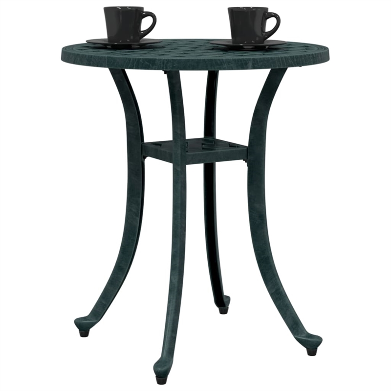 vidaXL Cast Aluminum Garden Dining Table in Green
