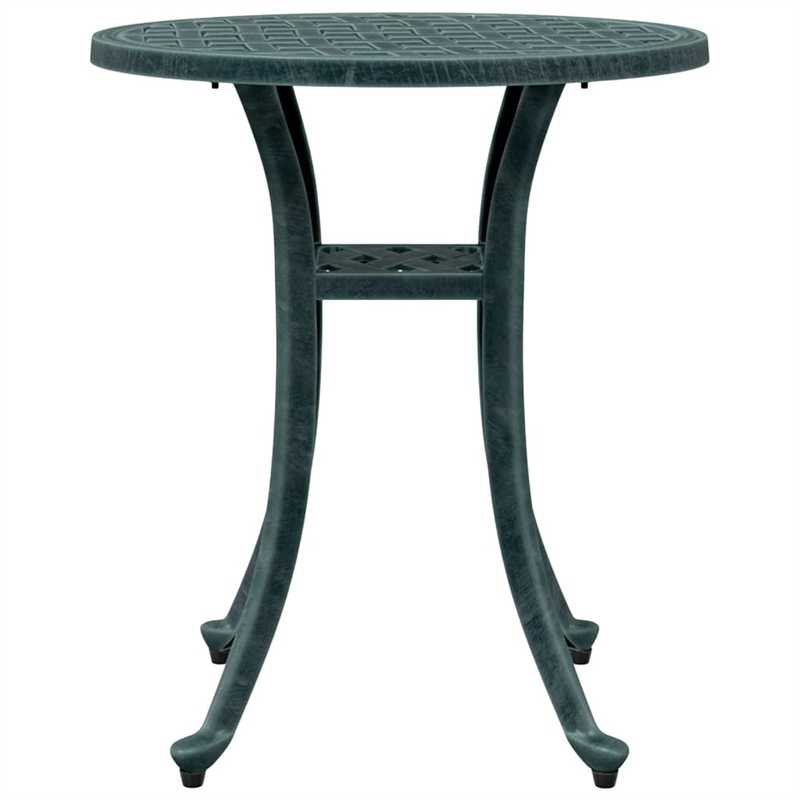 vidaXL Cast Aluminum Garden Dining Table in Green