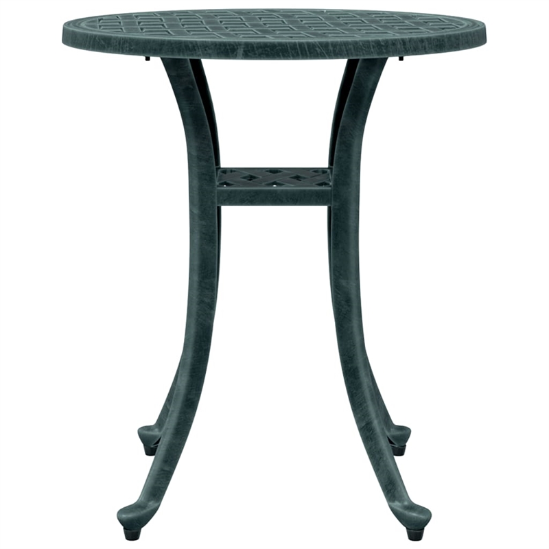 vidaXL Cast Aluminum Garden Dining Table in Green