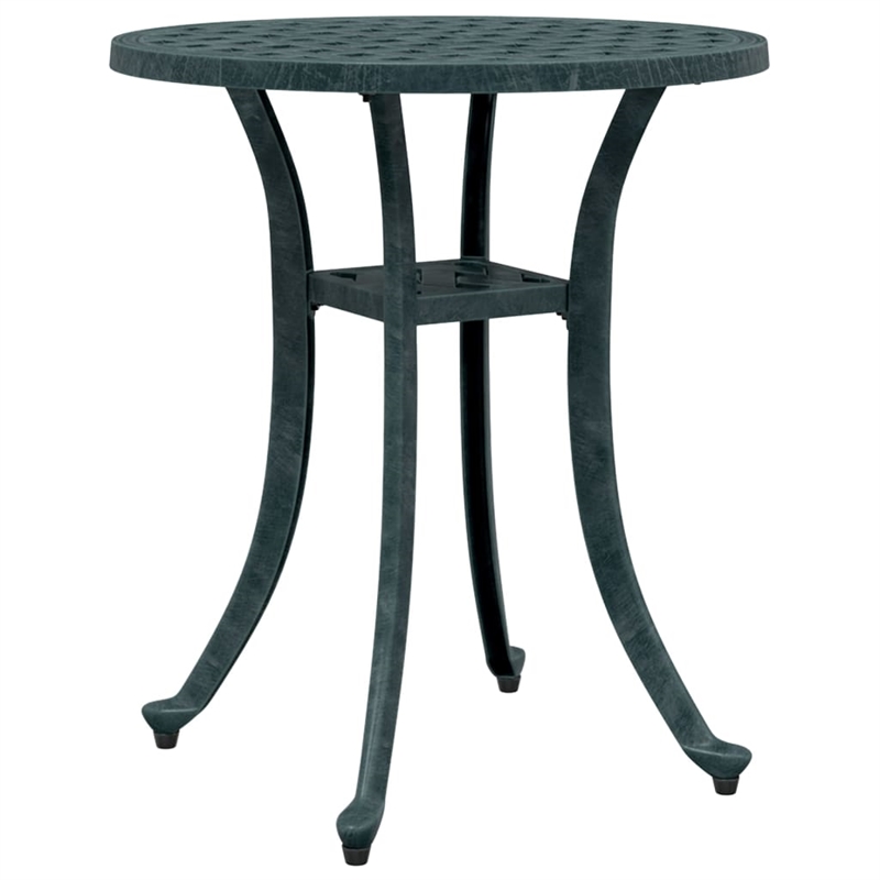 vidaXL Cast Aluminum Garden Dining Table in Green