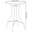 vidaXL Powder-Coated Iron Mosaic Bistro Table in Terracotta/White