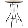 vidaXL Powder-Coated Iron Mosaic Bistro Table in Terracotta/White