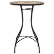 vidaXL Powder-Coated Iron Mosaic Bistro Table in Terracotta/White