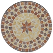 vidaXL Powder-Coated Iron Mosaic Bistro Table in Terracotta/White