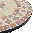 vidaXL Powder-Coated Iron Mosaic Bistro Table in Terracotta/White