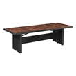 vidaXL Poly Rattan Dining Table in Brown and Black