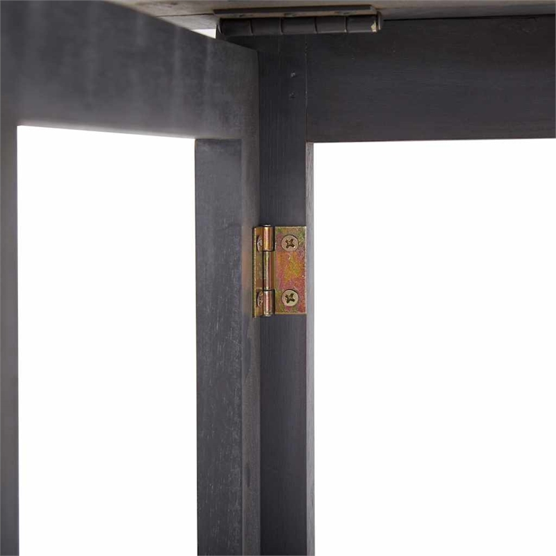 vidaXL Solid Acacia Wood Balcony Table in Gray