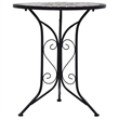 vidaXL Iron Frame with Ceramic Top Table in Black and Gray