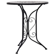 vidaXL Iron Frame with Ceramic Top Table in Black and Gray