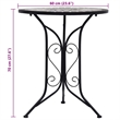 vidaXL Iron Frame with Ceramic Top Table in Black and Gray