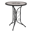 vidaXL Iron Frame with Ceramic Top Table in Black and Gray