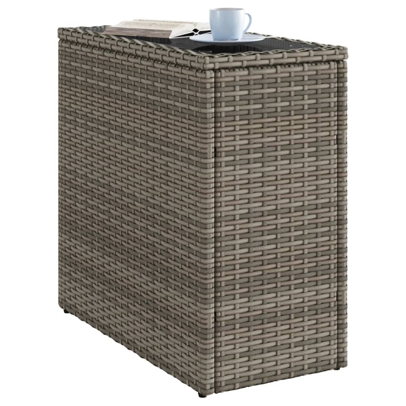 vidaXL Garden Side Table in Gray and Black