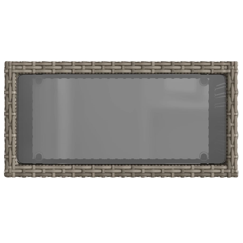 vidaXL Garden Side Table in Gray and Black
