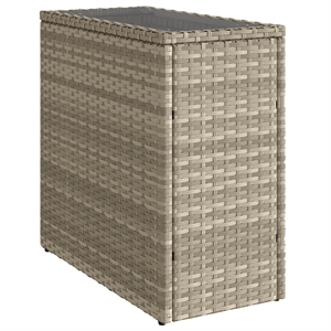 vidaXL Garden Side Table in Light Gray and Black