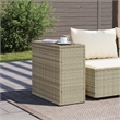 vidaXL Garden Side Table in Light Gray and Black