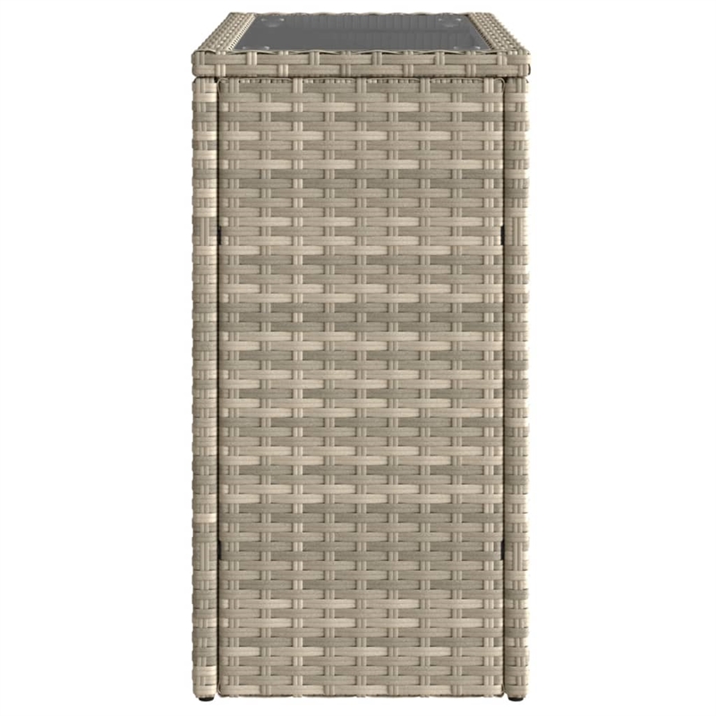 vidaXL Garden Side Table in Light Gray and Black