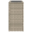 vidaXL Garden Side Table in Light Gray and Black