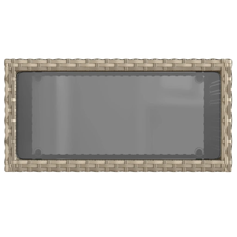 vidaXL Garden Side Table in Light Gray and Black