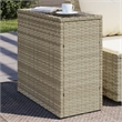 vidaXL Garden Side Table in Light Gray and Black
