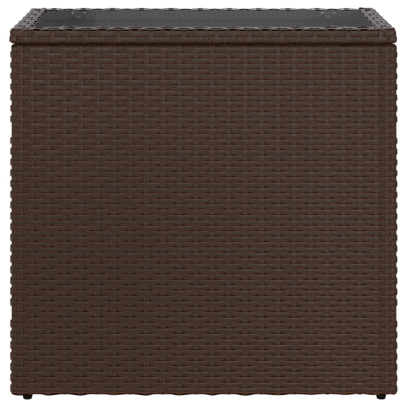 vidaXL Garden Side Table in Brown and Black