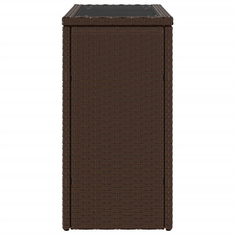 vidaXL Garden Side Table in Brown and Black