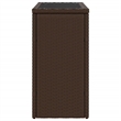 vidaXL Garden Side Table in Brown and Black