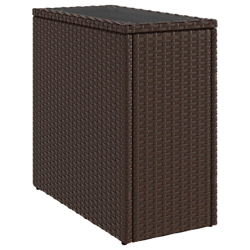 vidaXL Garden Side Table in Brown and Black