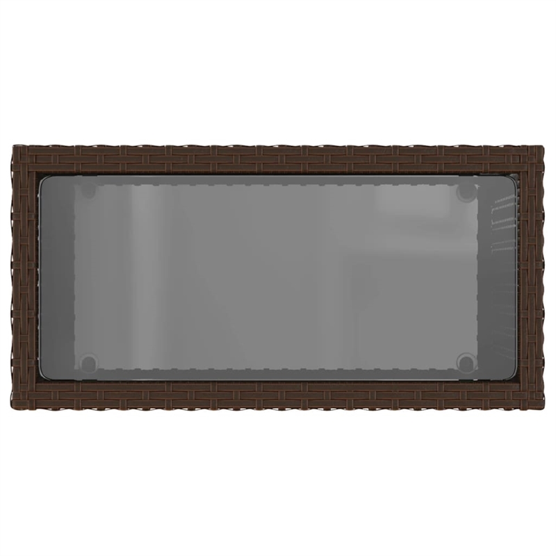 vidaXL Garden Side Table in Brown and Black