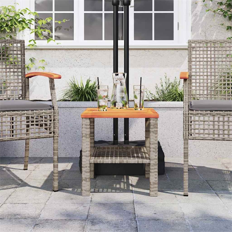 vidaXL Garden Coffee Table in Gray and Brown