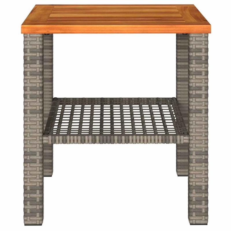 vidaXL Garden Coffee Table in Gray and Brown