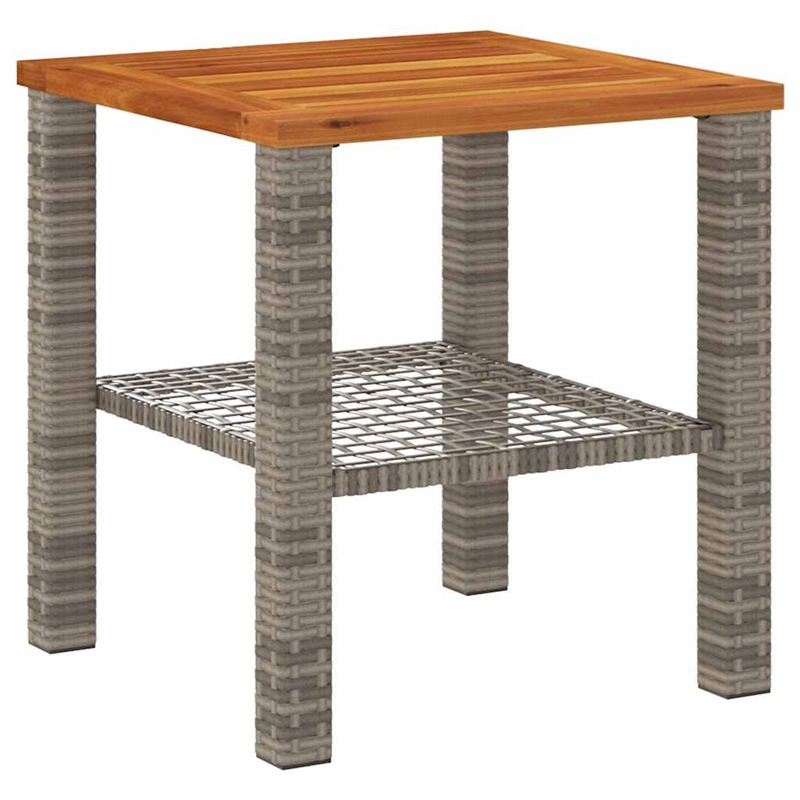 vidaXL Garden Coffee Table in Gray and Brown