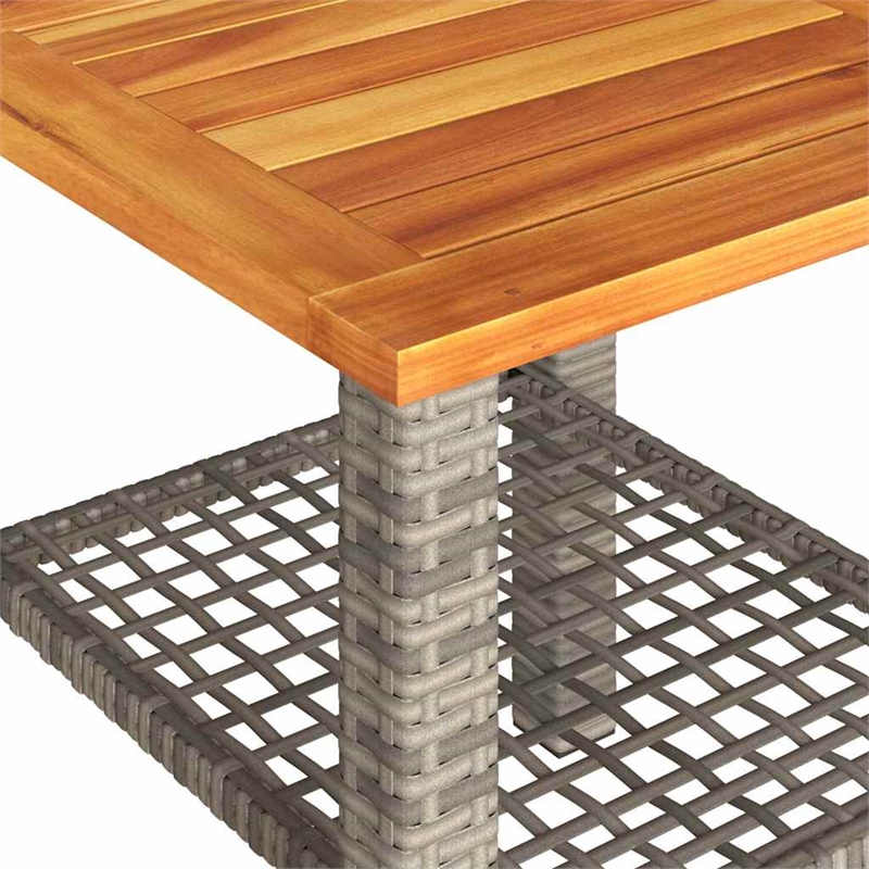 vidaXL Garden Coffee Table in Gray and Brown