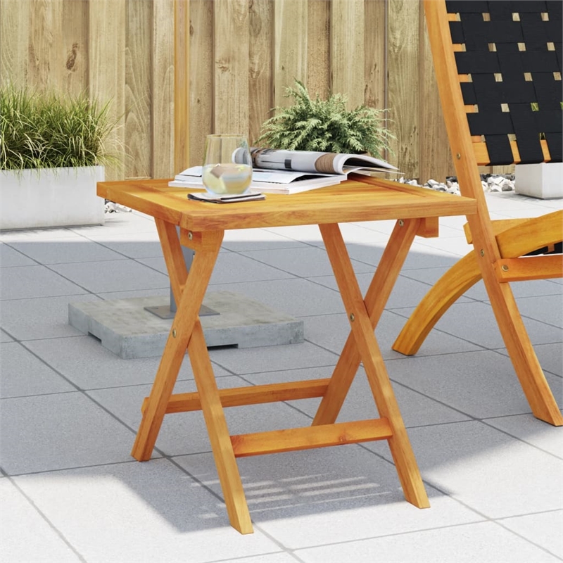 vidaXL Solid Acacia Wood Garden Side Table in Brown
