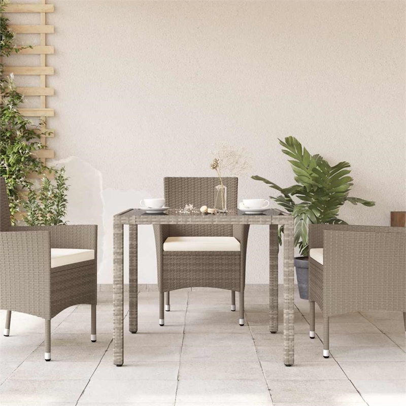 vidaXL Garden Coffee Table in Light Gray (Set of 4)