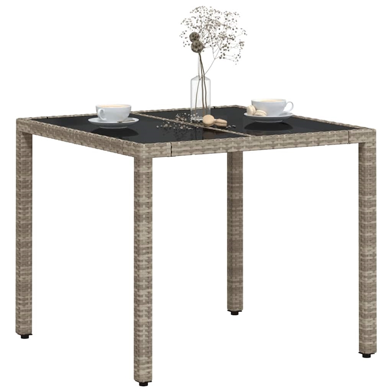vidaXL Garden Coffee Table in Light Gray (Set of 4)