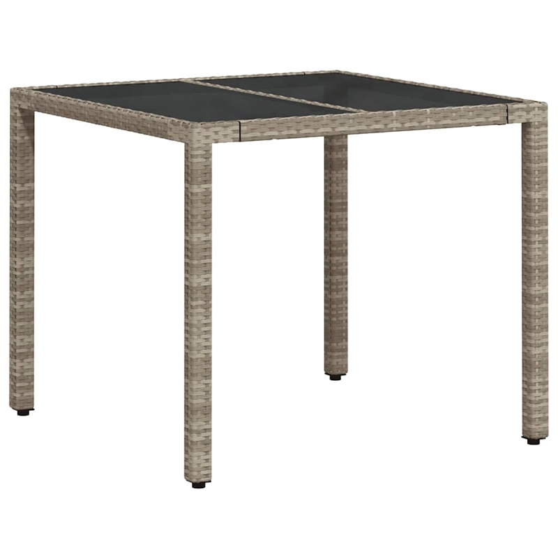 vidaXL Garden Coffee Table in Light Gray (Set of 4)