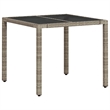 vidaXL Garden Coffee Table in Light Gray (Set of 4)