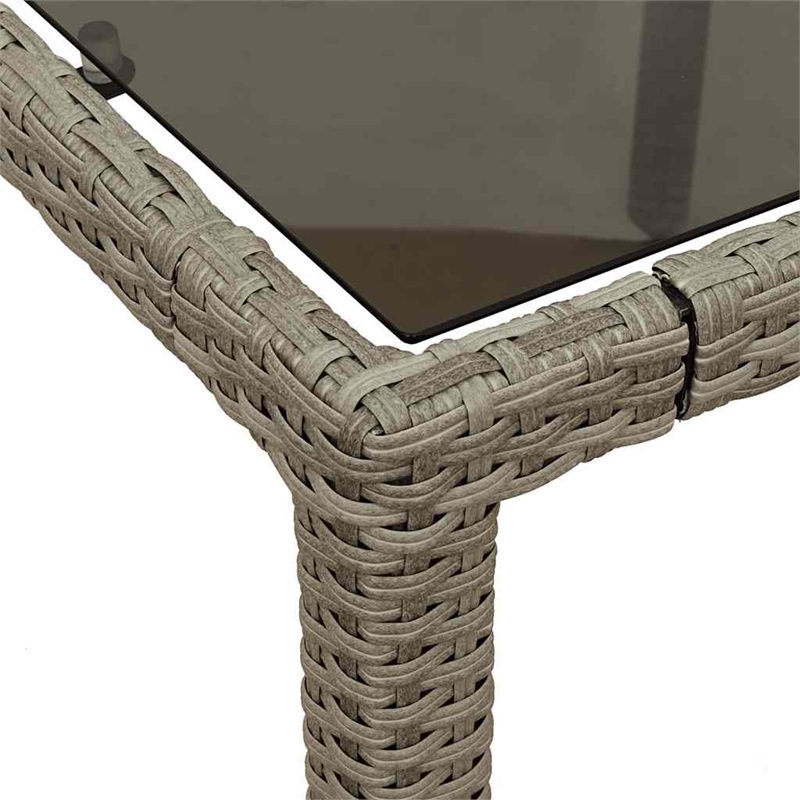 vidaXL Garden Coffee Table in Light Gray (Set of 4)